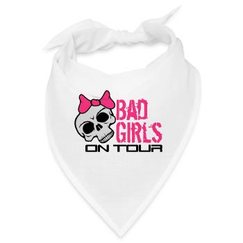 schaedel totenkopf boese bad gefaehrlich on tour u - Bandana - Weiß - Vorne