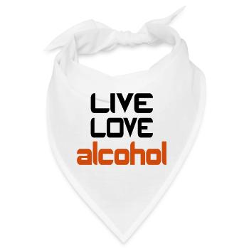 alkohol - Bandana - Weiß - Vorne