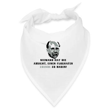 Flughafen Berlin - Bandana - Weiß - Vorne