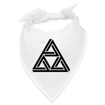 unmögliche Figur Escher Dreieck Geometrie Hipster - Bandana - Weiß - Vorne