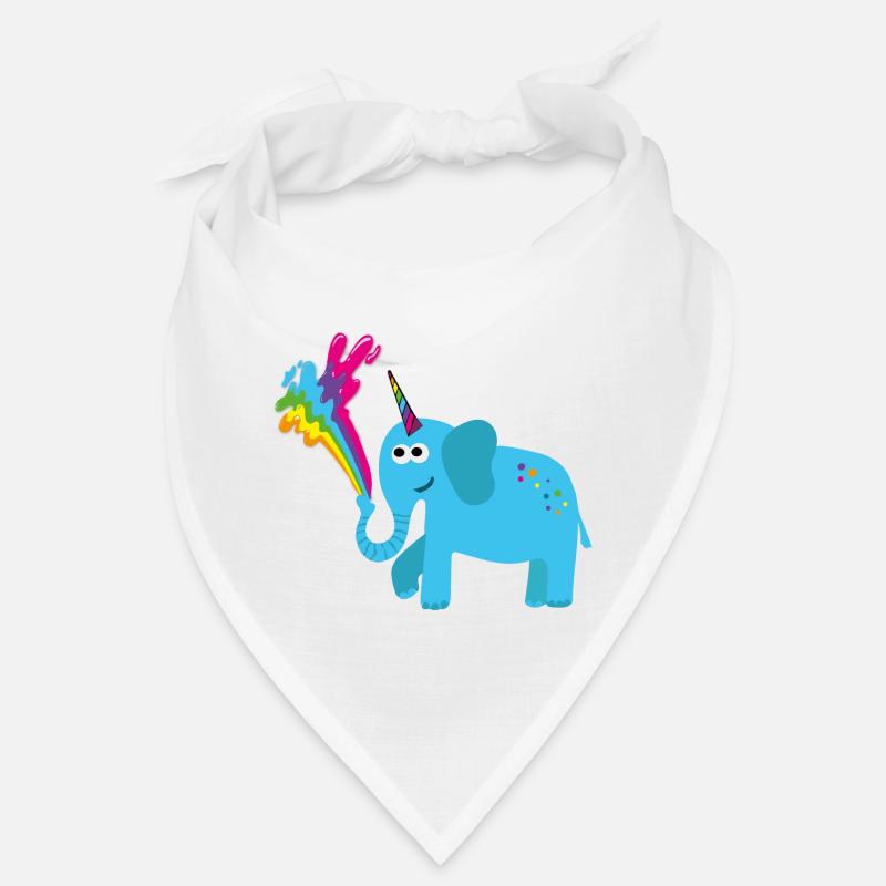 elefant mit einhorn,bunt,elefant,regenbogen,comic Bandana