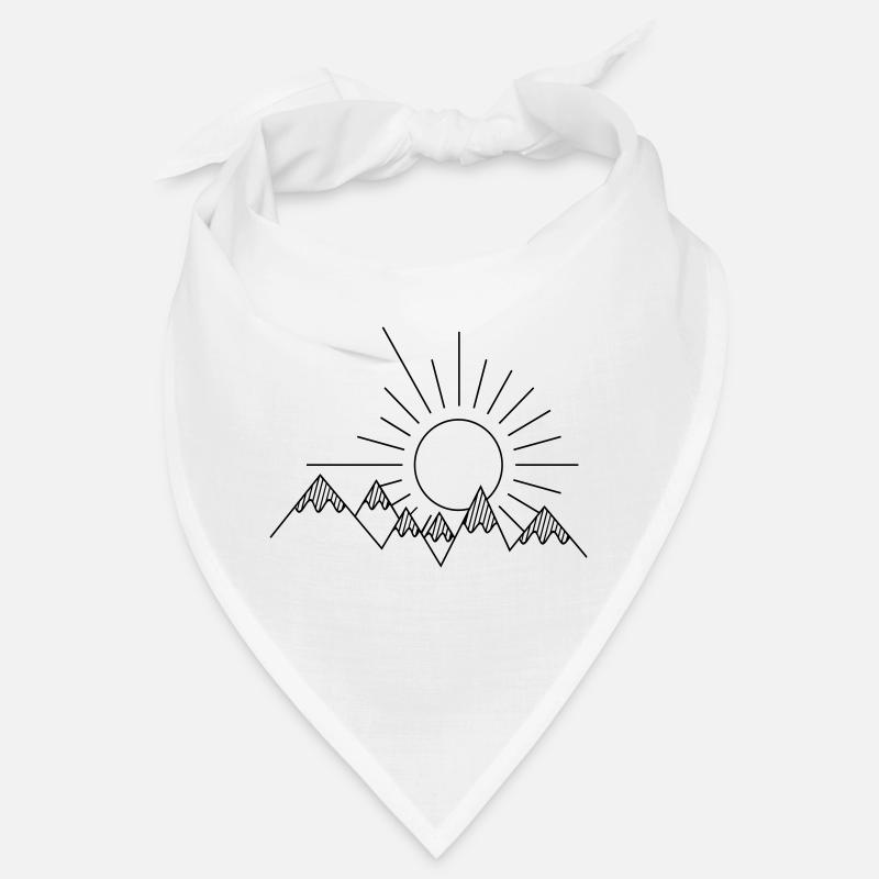 Berge - Bandana - Weiß