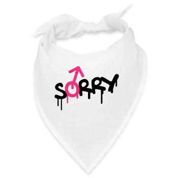 Sorry Gay - Bandana - Weiß - Vorne