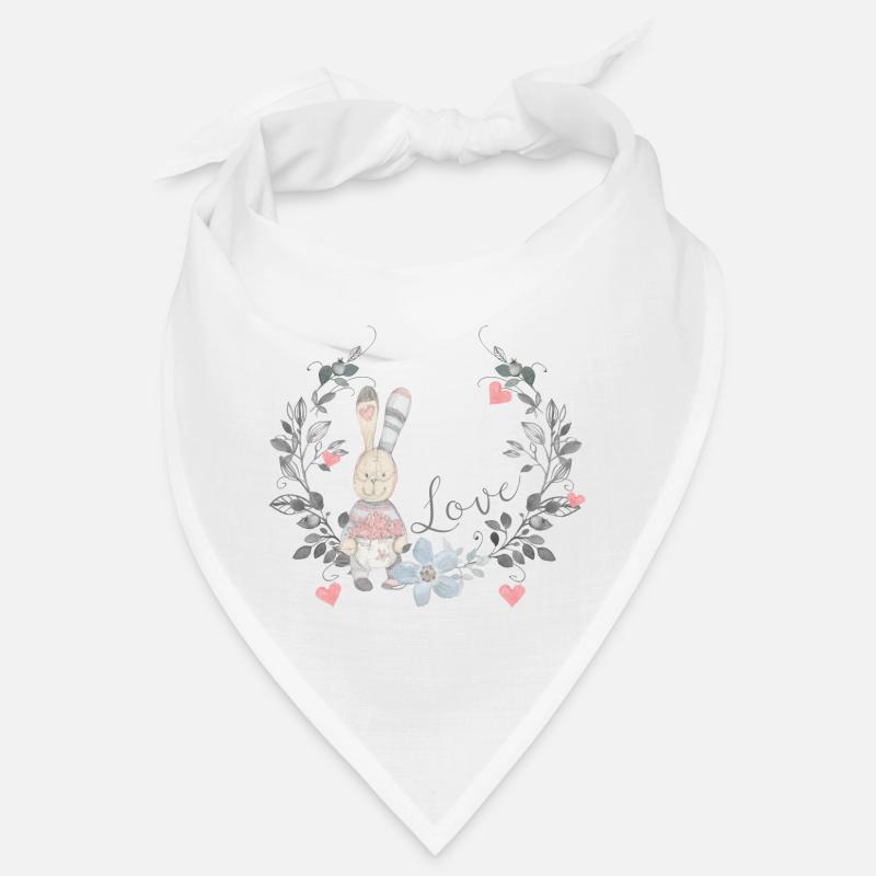 fleurs de lapin | coeurs lapin | saint valentin Bandana