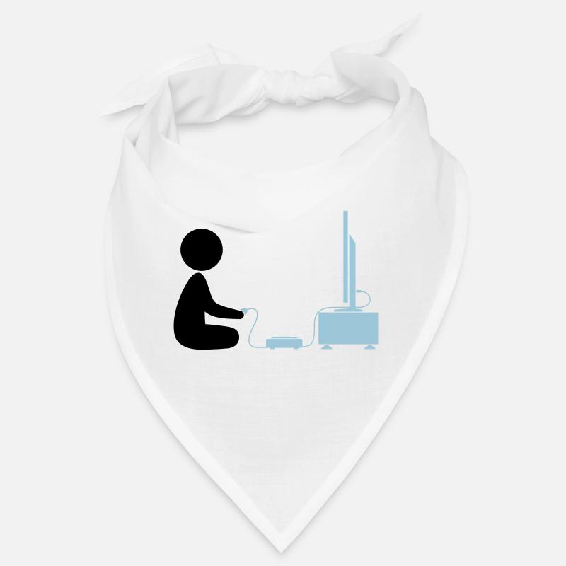 Un garçon joue avec sa console de jeux Bandana