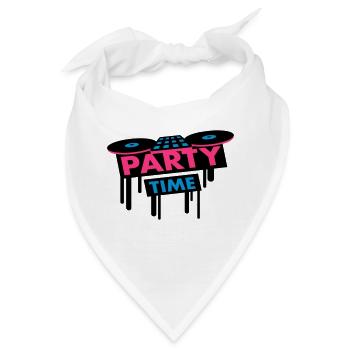 Party Time DJ Pult - Bandana - Weiß - Vorne