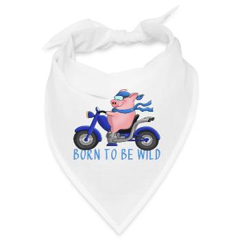 Ulkiger Motorradfahrer - Bandana - Weiß - Vorne
