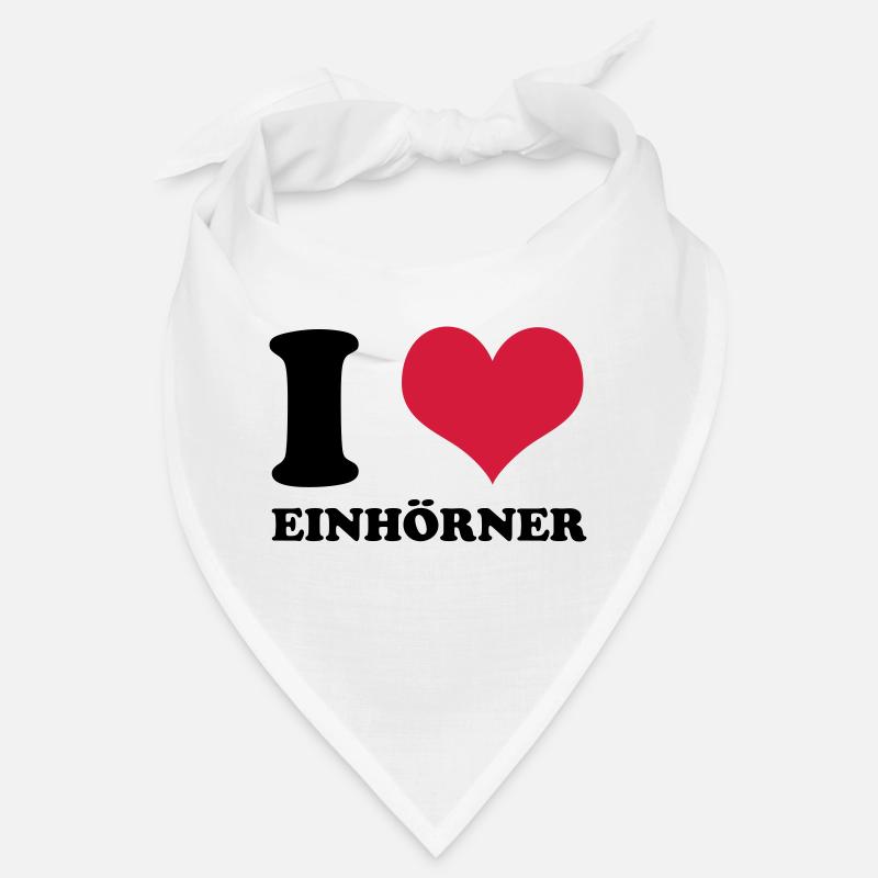 I Love Einhörner Bandana