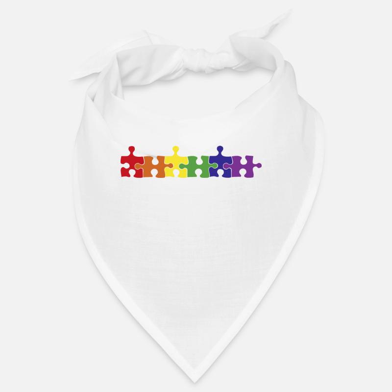 Rainbow 02os - Puzzle - pace - peace -Frieden Bandana