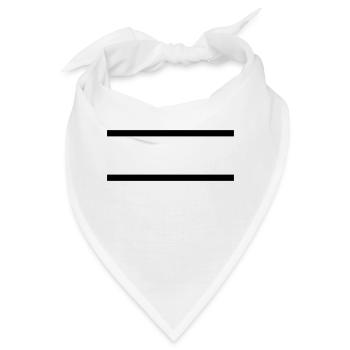 Linien // Striche //Doppellinie // doppel //Emblem - Bandana - Weiß - Vorne