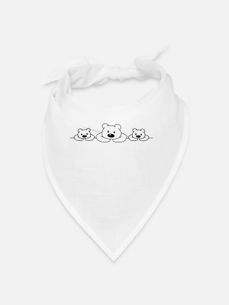 3 Bears - Bandana - blanc - Devant