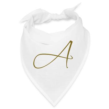 Letter A - Bandana - Weiß - Vorne
