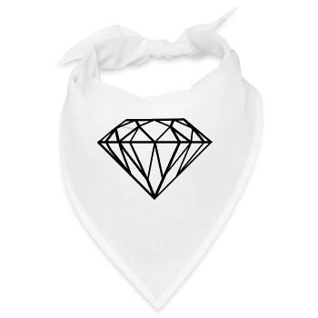 diamant - Bandana - Weiß - Vorne