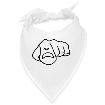 hinweis finger - Bandana - Weiß - Vorne