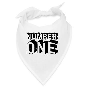 Nummer - 1 - Bandana - Weiß - Vorne