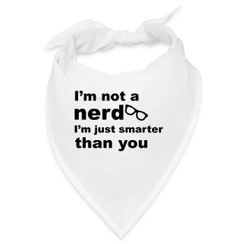 Nerd Glasses - Bandana - Weiß - Vorne