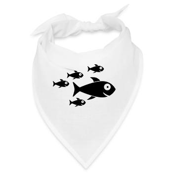 Fish Swarm - Bandana - Weiß - Vorne