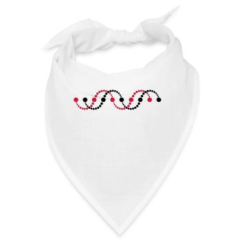 DNA Helix Spirale Kornkreis Schlange Frequenz DNS - Bandana - Weiß - Vorne