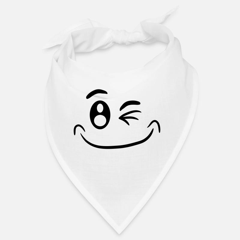 Comic face funny smiley winking Bandana