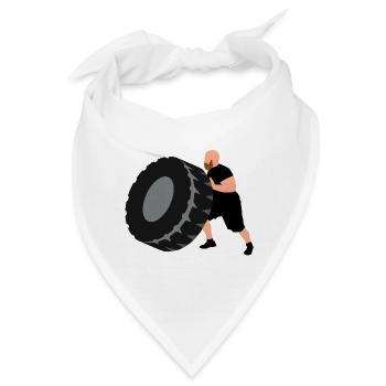 starker Mann - Bandana - Weiß - Vorne