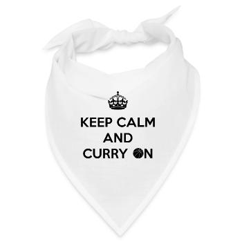 Halten Sie ruhig und Curry auf - Bandana - Weiß - Vorne