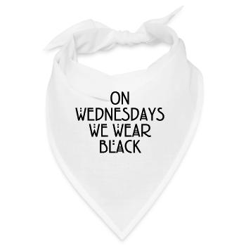 On wednesdays we wear black - Bandana - Weiß - Vorne