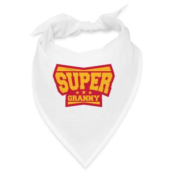 Super Granny Grandma Hero Logo - Bandana - Weiß - Vorne