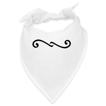 Delimiter swirl / Deko-Element Schnörkel (1c) - Bandana - Weiß - Vorne