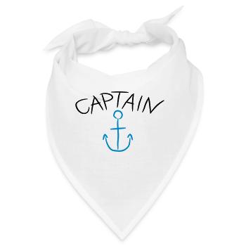 Captain Anchor Comic Logo - Bandana - Weiß - Vorne
