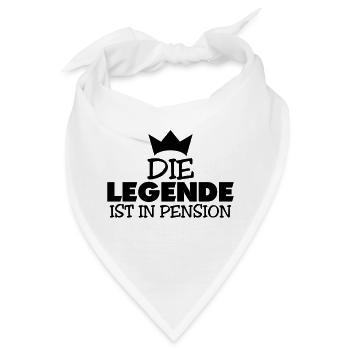 die legende ist in pension - Bandana - Weiß - Vorne