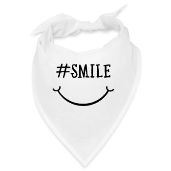 Smile Hashtag - Bandana - Weiß - Vorne