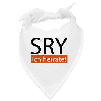 sry ich heirate - Bandana - Weiß - Vorne