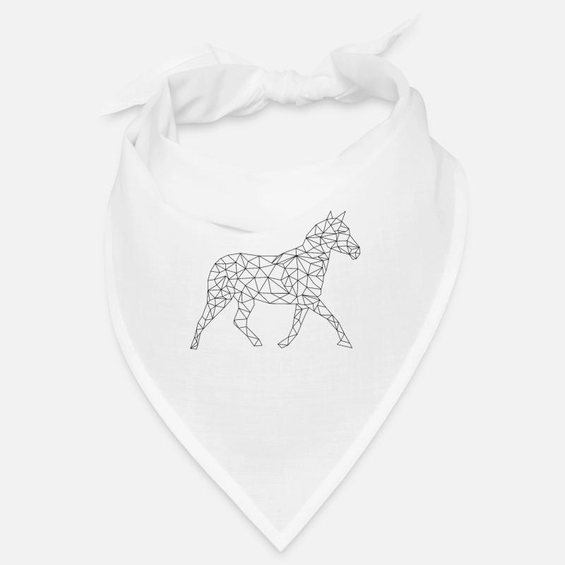 Pferd - Bandana - Weiß
