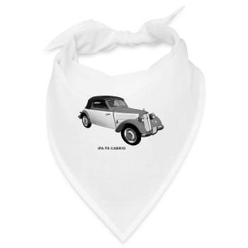 IFA F8 Cabrio DDR Zwickau - Bandana - Weiß - Vorne