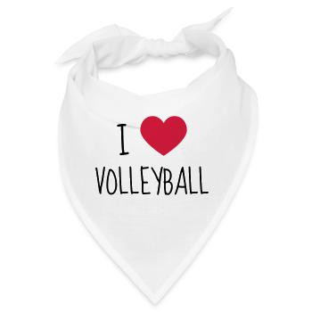 Volleyball - Volley Ball - Volley-Ball - Sport - Bandana - Weiß - Vorne