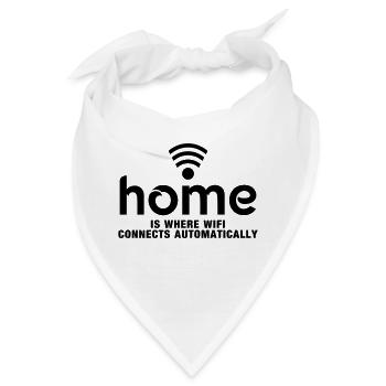 home is where the wifi connects automatically - Bandana - Weiß - Vorne