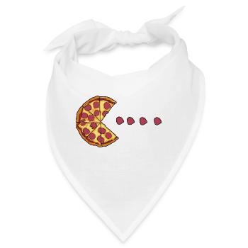 Pizza isst Salami - Bandana - Weiß - Vorne