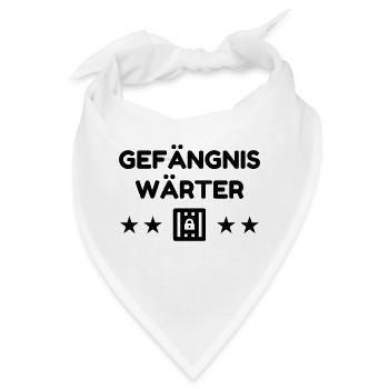 Gefängniswärter / Gefängnis / Polizei / Zelle - Bandana - Weiß - Vorne