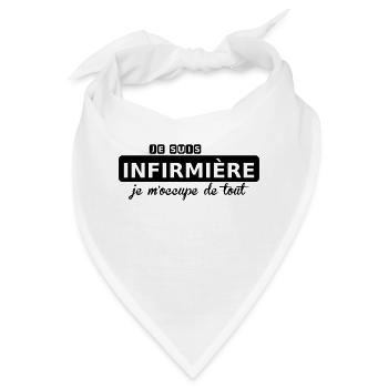 je suis infirmière - Bandana - Weiß - Vorne