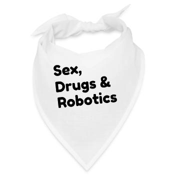 Robotik / Roboter / Robot / Robotics - Bandana - Weiß - Vorne