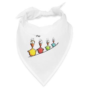 Vogelleine Piep - Bandana - Weiß - Vorne