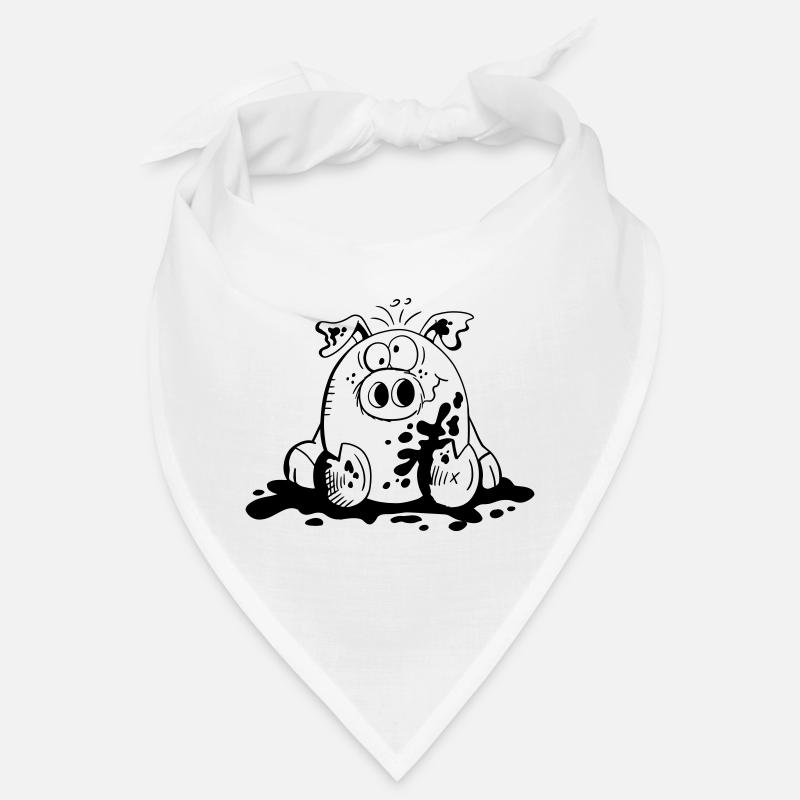 Cochon dans la boue - Cochons - Cadeau Bandana