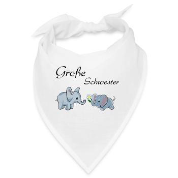 Große Schwester - Bandana - Weiß - Vorne