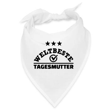 Tagesmutter - Bandana - Weiß - Vorne