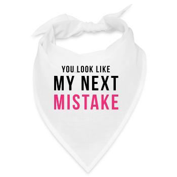 You look like my next mistake - Bandana - Weiß - Vorne