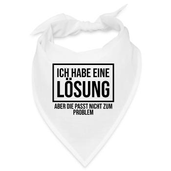 Spruch lustiger Spruch - Bandana - Weiß - Vorne