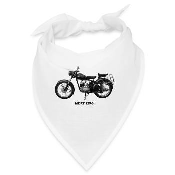 MZ RT 125-3 Zschopau DDR Motorrad - Bandana - Weiß - Vorne