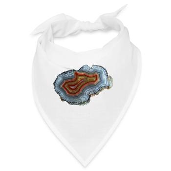 Achat Mineral Quarz Druse Geologie Schmuckstein - Bandana - Weiß - Vorne