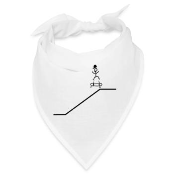 Skateboard Kickflip Junge Cap Cool - Bandana - Weiß - Vorne