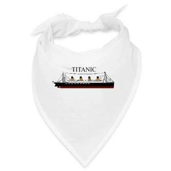 Titanic in Farbe - Bandana - Weiß - Vorne
